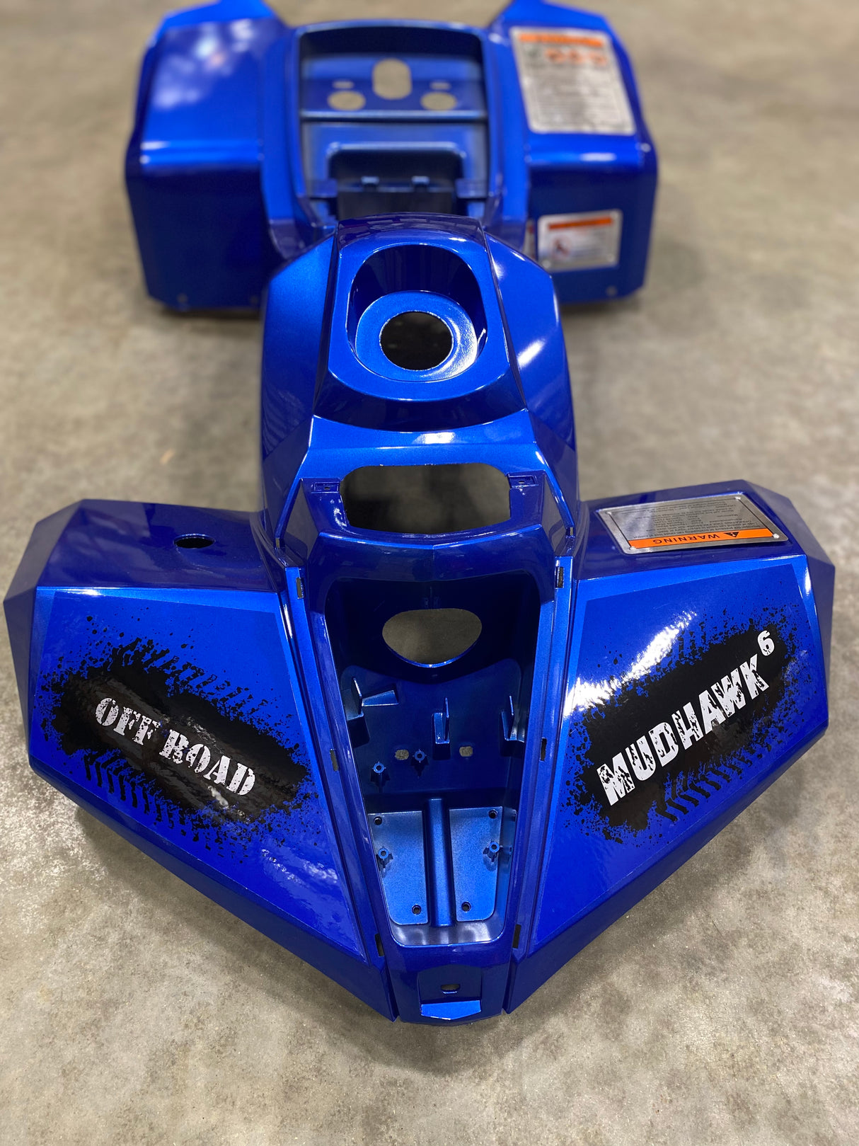 ATV Body Fender Kit - 1 Piece - Blue - Rival Mudhawk 6, AT110 Husky - VMC Chinese Parts