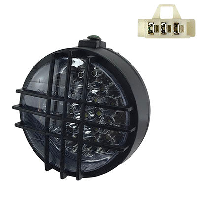 LED Headlight with Guard - 3 Wire - Coleman, Tao Tao Go-Kart - VMC Chinese Parts