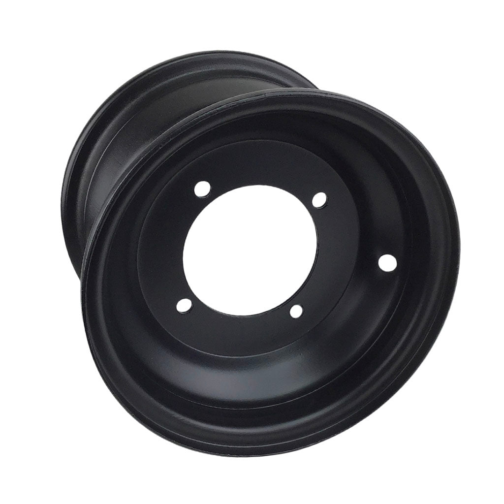 Rim 8.0 x 5.25 Inch - 4/110 - BLACK - Steel - Hammerhead, TrailMaster Go-Kart - VMC Chinese Parts