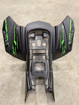 ATV Body Fender Kit - 2 Piece - Grey with Green - Coleman AT125-EX, Rival Trailhawk 10, Tao Tao REX - VMC Chinese Parts