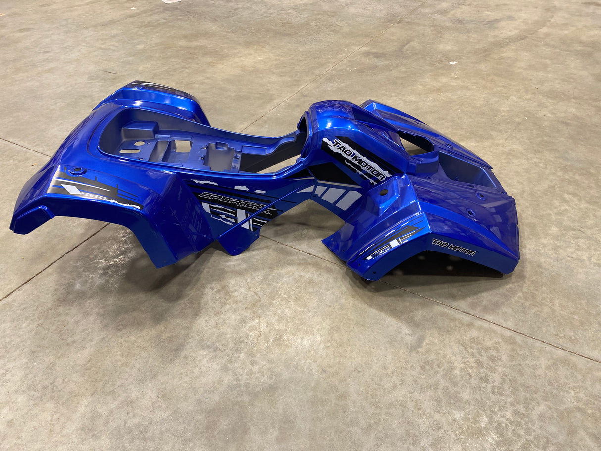 ATV Body Fender Kit - 2 Piece - Blue - Coleman AT200-B, Tao Tao Raptor 200 - VMC Chinese Parts