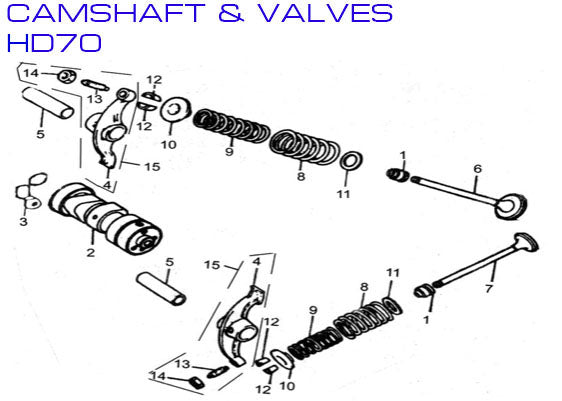 Rocker Arm Assy - HD70 70cc - Kayo Fox 70 ATV - VMC Chinese Parts