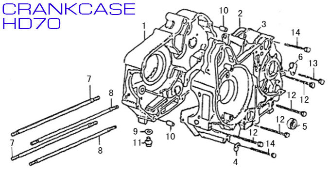 Crankcase Gasket - HD70 70cc - Kayo Fox 70 ATV - VMC Chinese Parts