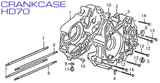 Crankcase Gasket - HD70 70cc - Kayo Fox 70 ATV - VMC Chinese Parts