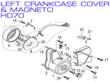 Stator Cover View Hole Cap and O-Ring - HD70 70cc - Kayo Fox 70 ATV - VMC Chinese Parts