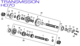 Countershaft / Counter Shaft Assy - HD70 70cc - Kayo Fox 70 ATV - VMC Chinese Parts