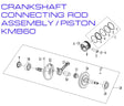 Piston Kit - Zongshen ZL60 - Kayo KMB60 Dirt Bike - VMC Chinese Parts