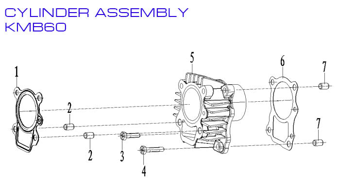 Cylinder Block - Zongshen ZL60 - Kayo KMB60 Dirt Bike - VMC Chinese Parts