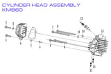 Cylinder Head - Zongshen ZL60 - Kayo KMB60 Dirt Bike - VMC Chinese Parts