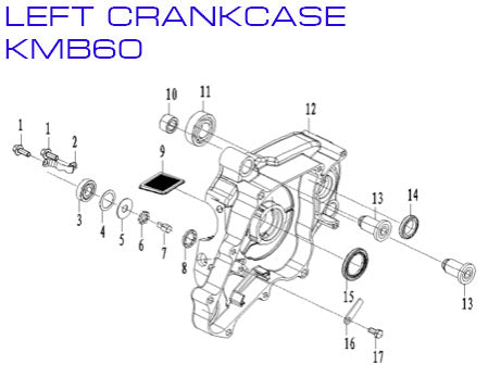 Dowel Pins - Zongshen ZL60 - Kayo KMB60 Dirt Bike - VMC Chinese Parts