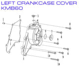 Crankcase Cover LEFT BACK - Zongshen ZL60 - Kayo KMB60 Dirt Bike - VMC Chinese Parts