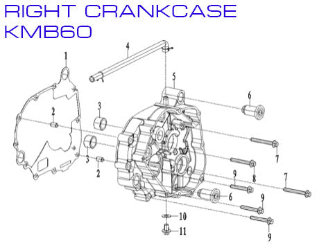 Dowel Pins - Zongshen ZL60 - Kayo KMB60 Dirt Bike - VMC Chinese Parts