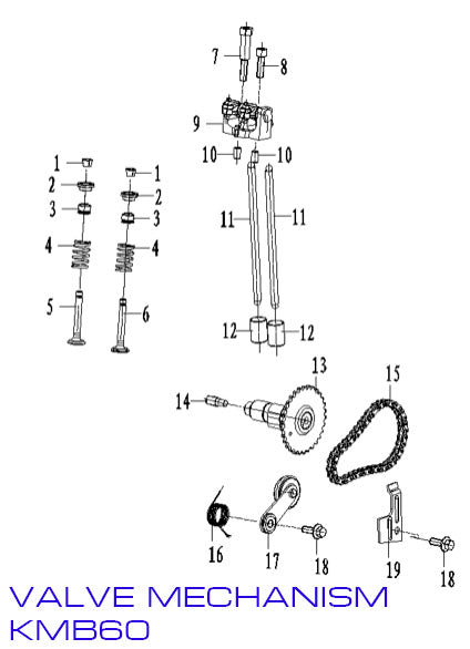 Timing Chain - Zongshen ZL60 - Kayo KMB60 Dirt Bike - VMC Chinese Parts