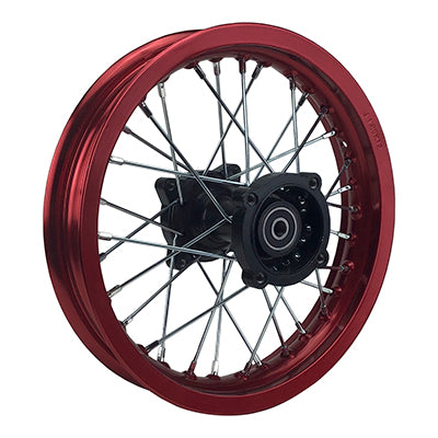 Rim Wheel - Rear - 12.0 x 1.85 Inch - 12mm ID - 32 Spokes - Dirt Bike - RED - VMC Chinese Parts