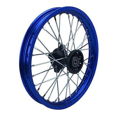 Rim Wheel - Front - 14.0 x 1.4 Inch - 12mm ID - 32 Spokes - Tao Tao DB14 Dirt Bike - BLUE - VMC Chinese Parts