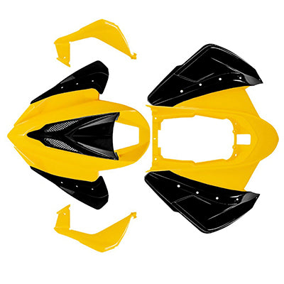 ATV Body Fender Kit - 10 Piece - Black & Yellow - Tao Tao ATA150G - VMC Chinese Parts