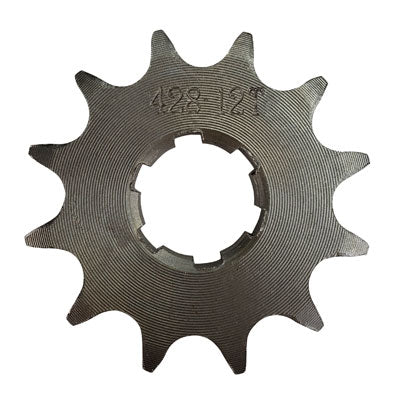 Front Sprocket 428-12 Tooth NO HOLES for 50cc-125cc Engines - VMC Chinese Parts