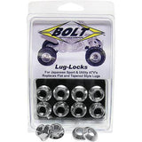 Bolt Motorcycle Hardware Flange Lug Lock Nut Set 10mm*1.25 - Silver - 8 Pack - (2401-0597) - VMC Chinese Parts