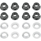 Bolt Motorcycle Hardware Flange Lug Lock Nut Set 10mm*1.25 - Black - 8 Pack - (2401-0820) - VMC Chinese Parts