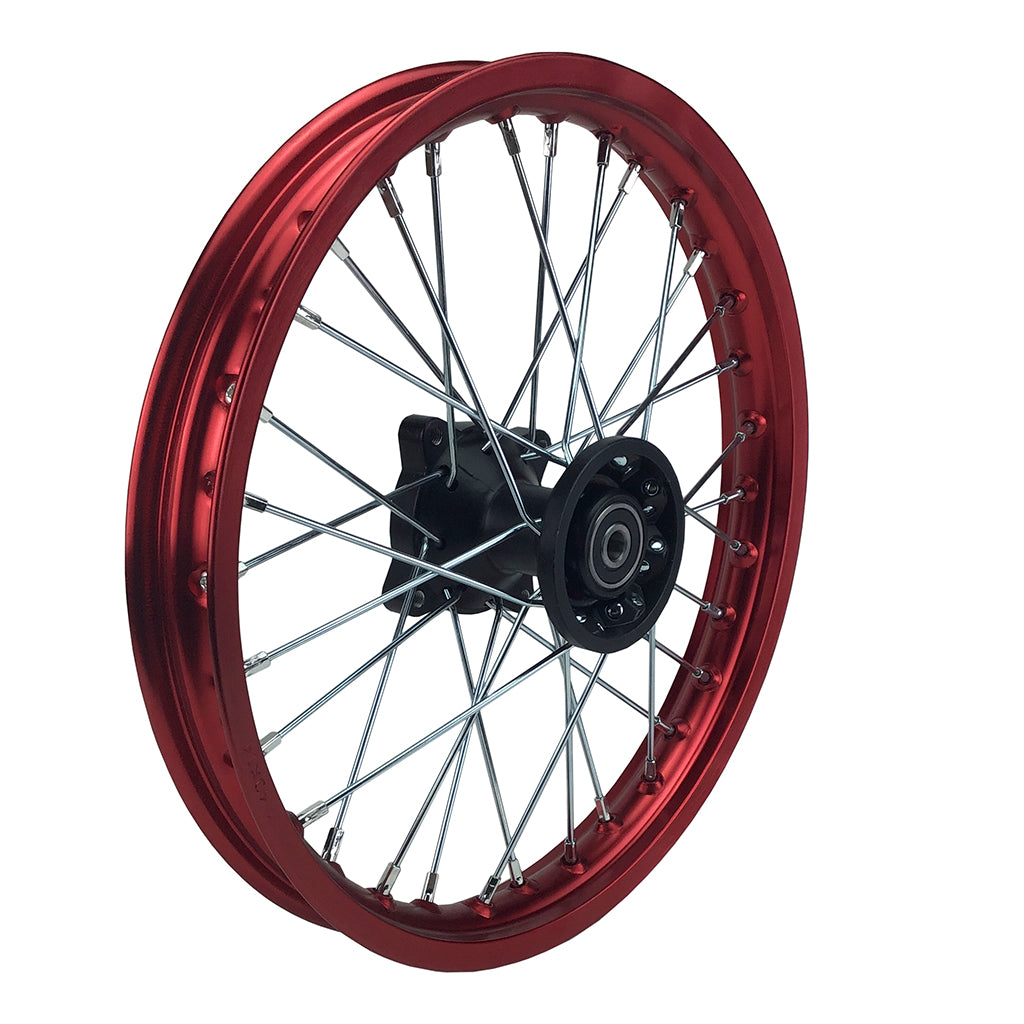 Rim Wheel - Front - 14.0 x 1.4 Inch - 12mm ID - 32 Spokes - Tao Tao DB14 Dirt Bike - RED - VMC Chinese Parts