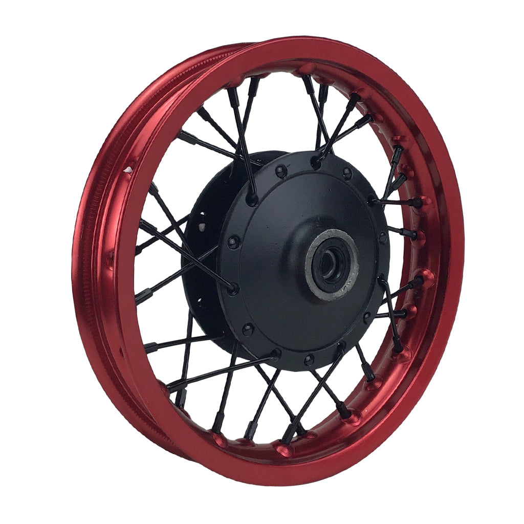 Rim Wheel - Front - 10.0 x 1.4 Inch - 12mm ID - 28 Spokes - Tao Tao DB10, DB20 - RED - VMC Chinese Parts