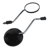 Scooter Rear View Mirror Set - Black 4.25 Inch Round - Version 70 - VMC Chinese Parts