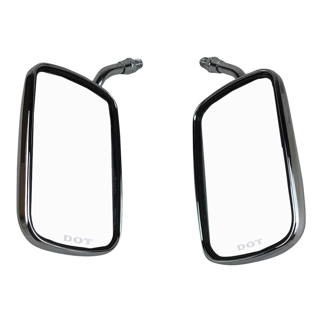 Scooter Rear View Mirror Set - Rectangular Chrome - Version 51 - VMC Chinese Parts