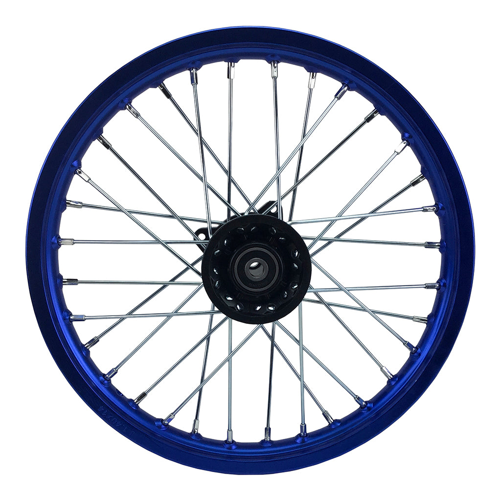 Rim Wheel - Front - 14.0 x 1.4 Inch - 12mm ID - 32 Spokes - Tao Tao DB14 Dirt Bike - BLUE - VMC Chinese Parts