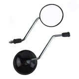 Scooter Rear View Mirror Set - Black 4.25 Inch Round - Version 70 - VMC Chinese Parts