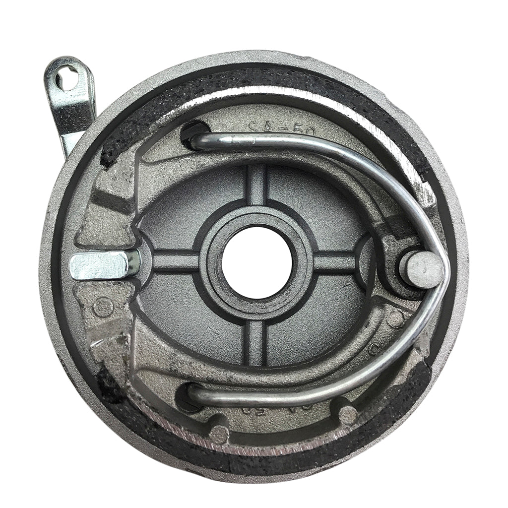 Brake Assy - LEFT - 4.0 Inch Backing Plate and Shoes - Coolster 3050, 3125 - VMC Chinese Parts