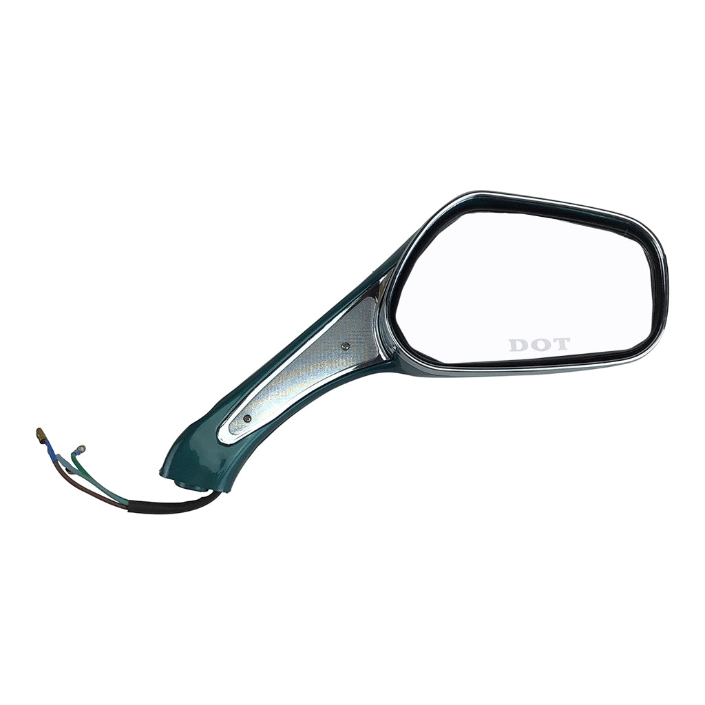 Scooter Rear View Mirror Set with Turn Signals - Turquoise - VMC Chinese Parts