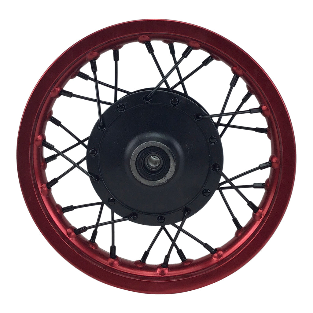 Rim Wheel - Front - 10.0 x 1.4 Inch - 12mm ID - 28 Spokes - Tao Tao DB10, DB20 - RED - VMC Chinese Parts