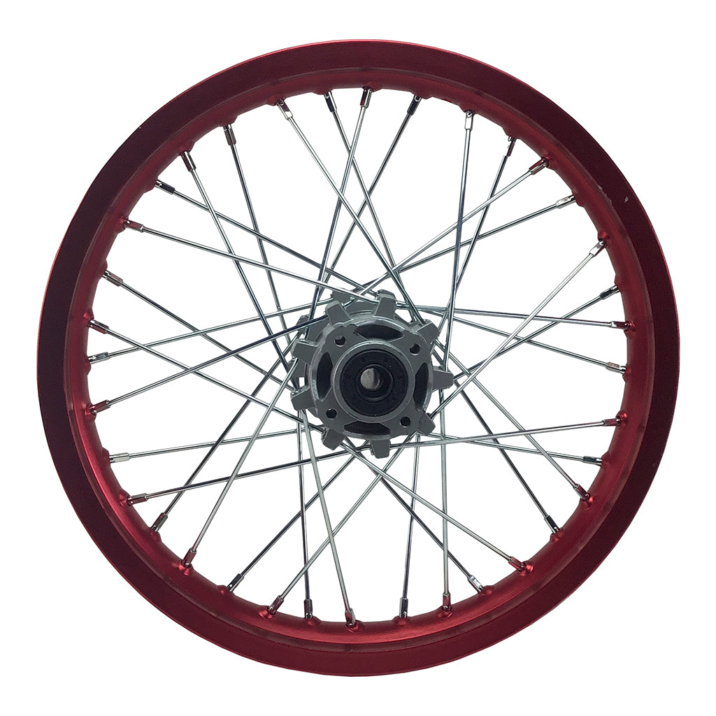 Rim Wheel - Rear - 16.0 x 1.85 Inch - 15mm ID - 36 Spokes - Dirt Bike - RED - VMC Chinese Parts