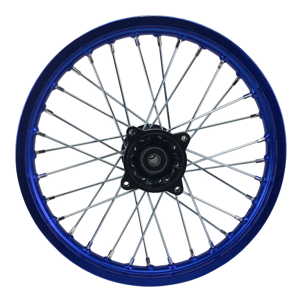 Rim Wheel - Front - 14.0 x 1.4 Inch - 12mm ID - 32 Spokes - Tao Tao DB14 Dirt Bike - BLUE - VMC Chinese Parts