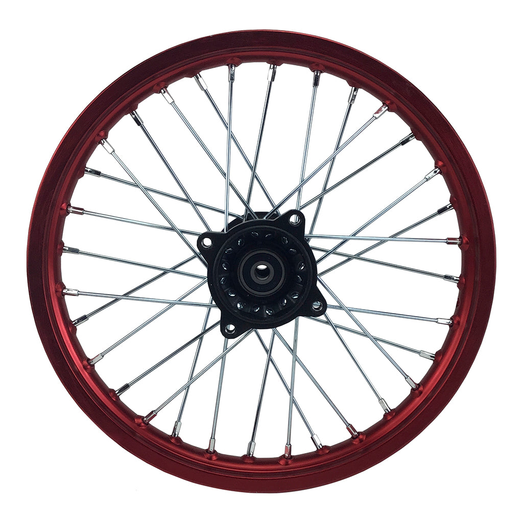 Rim Wheel - Front - 14.0 x 1.4 Inch - 12mm ID - 32 Spokes - Tao Tao DB14 Dirt Bike - RED - VMC Chinese Parts