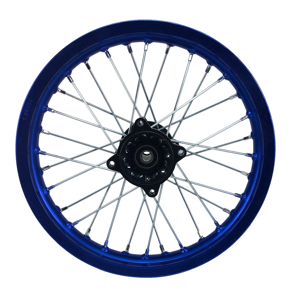 Rim Wheel - Rear - 14.0  x 1.85 Inch - 15mm ID - Tao Tao DB17 Dirt Bike -  BLUE - VMC Chinese Parts