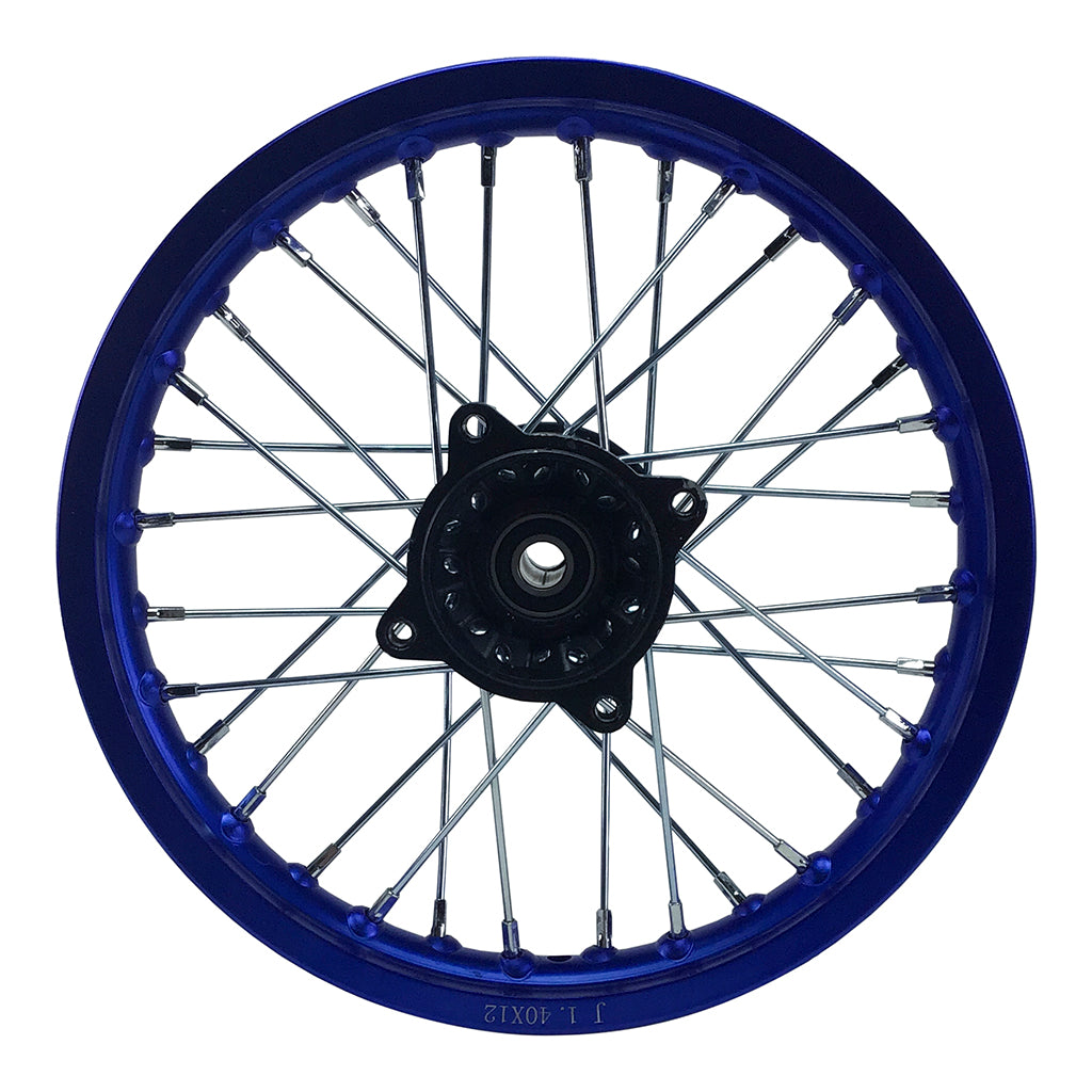 Rim Wheel - Front - 12.0 x 1.4 Inch - 15mm ID - 32 Spokes - Dirt Bike - BLUE - VMC Chinese Parts