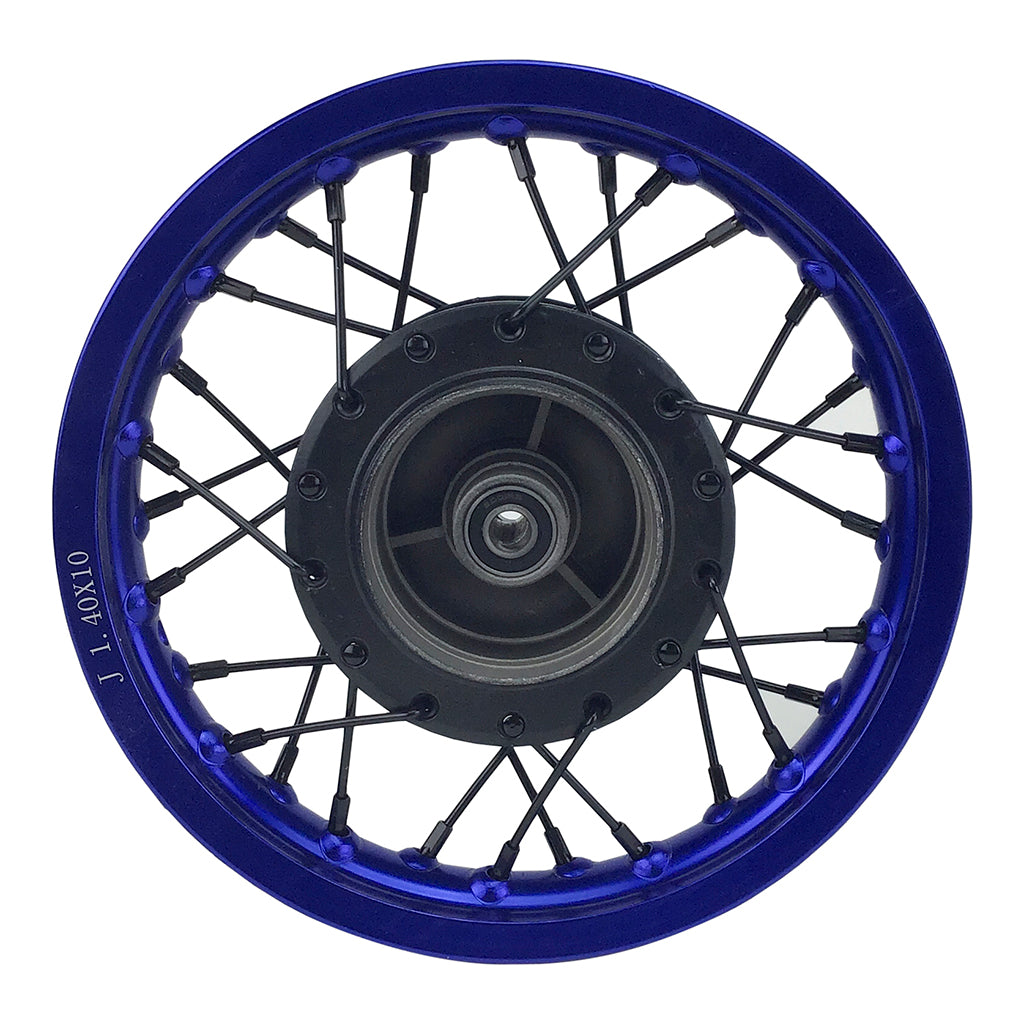 Rim Wheel - Front - 10.0 x 1.4 Inch - 12mm ID - 28 Spokes - Tao Tao DB10, DB20 - BLUE - VMC Chinese Parts