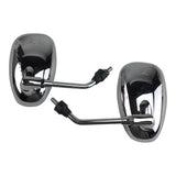 Scooter Rear View Mirror Set - Chrome - Oval - Version 50 - VMC Chinese Parts