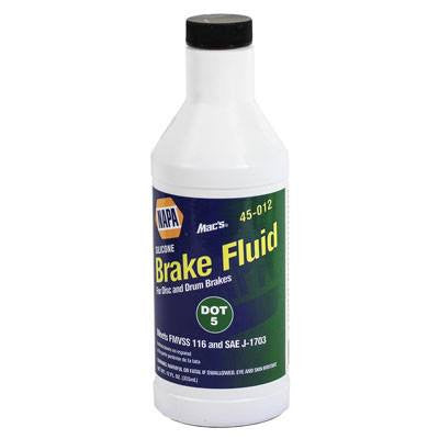 NAPA Mac's DOT 5 Silicone Brake Fluid 12 oz. Bottle - VMC Chinese Parts