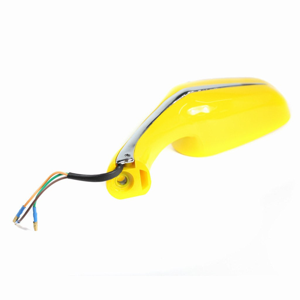 Scooter Rear View Mirror Set with Turn Signals - Yellow - VMC Chinese Parts