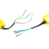 Scooter Rear View Mirror Set with Turn Signals - Yellow - VMC Chinese Parts