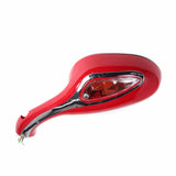 Scooter Rear View Mirror Set with Turn Signals - Red - VMC Chinese Parts